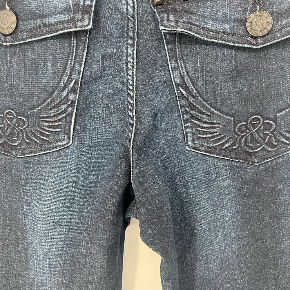 Rock & Republic Women's Size 8 Kasandra Stretch Bootcut Denim Jeans Studded READ - Picture 3 of 14